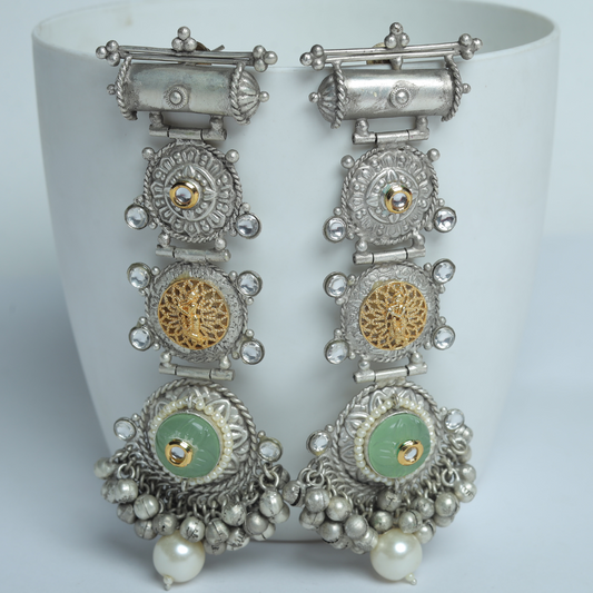 KHWAISH MINT-GREEN EARRING