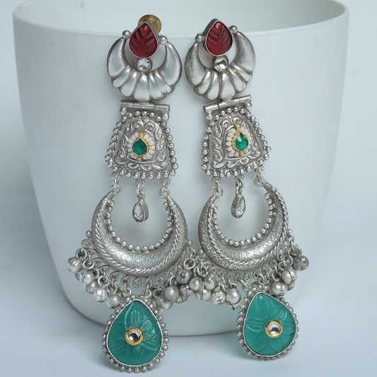 SUKOON RED-GREEN EARRING