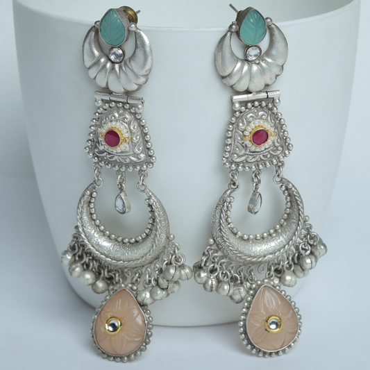 SUKOON TURQUOISE-BROWN EARRING