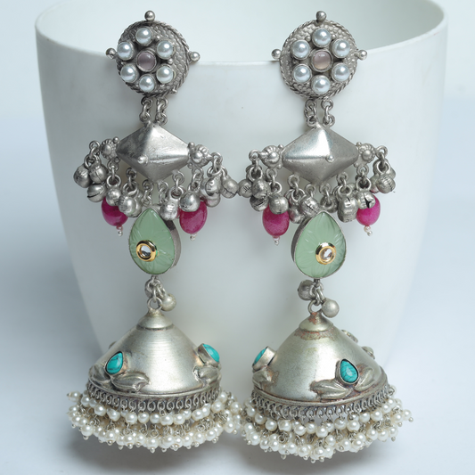 ANALA MINT-GREEN JHUMKA