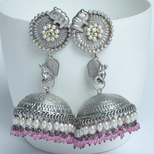 GAJPATI PINK JHUMKA