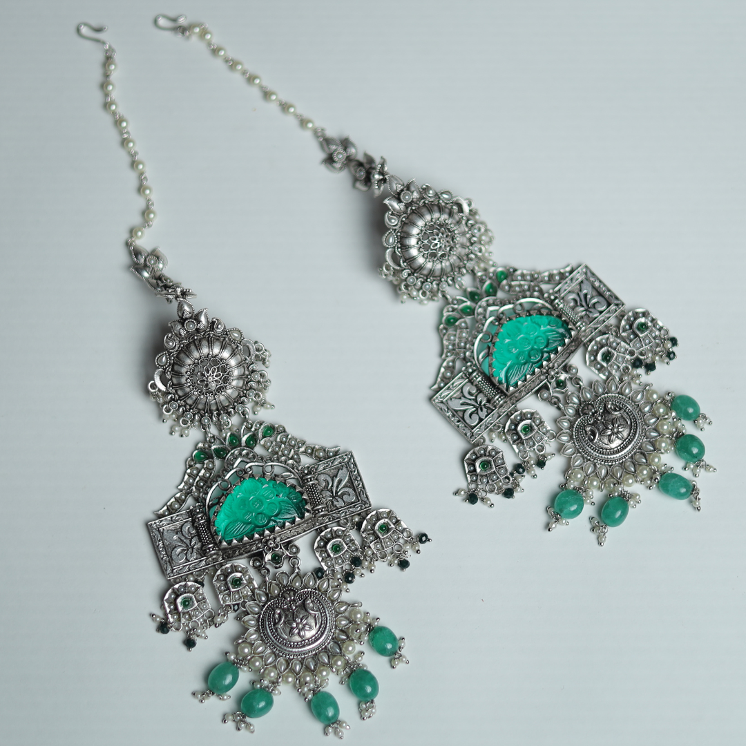 JANSHER GREEN EARRING