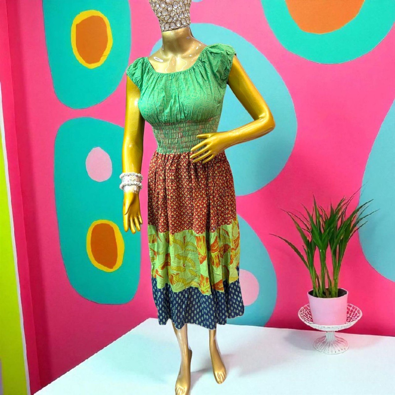 Rooh multi-1 middie dress
