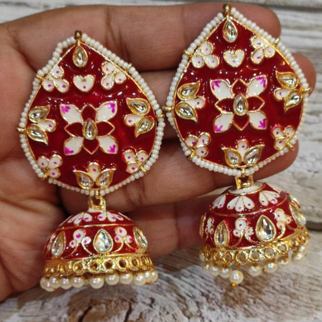 SONAM RED EARRING