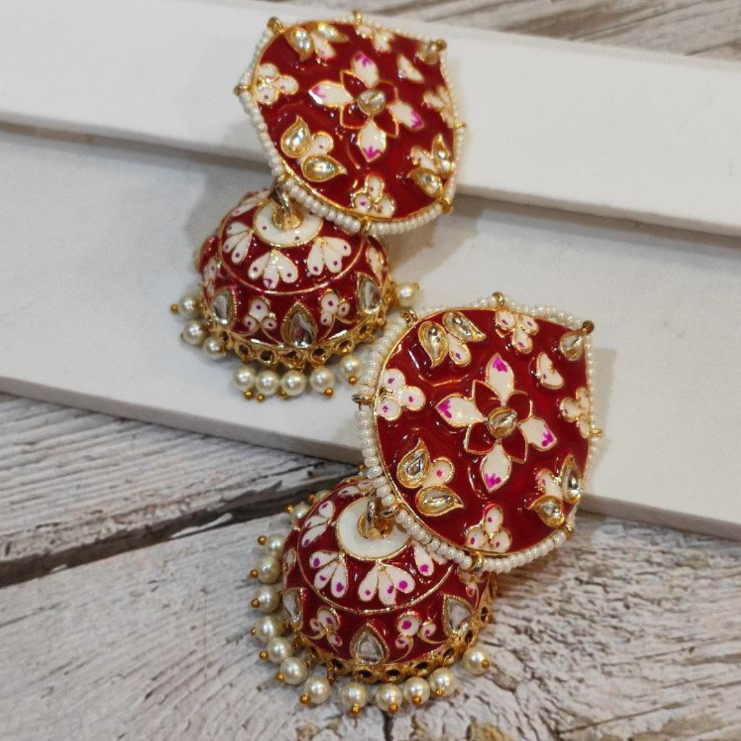 SONAM RED EARRING