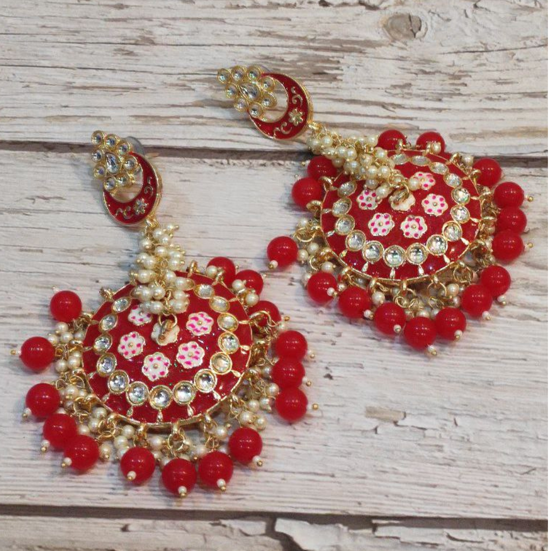 AMARPALI RED EARRING