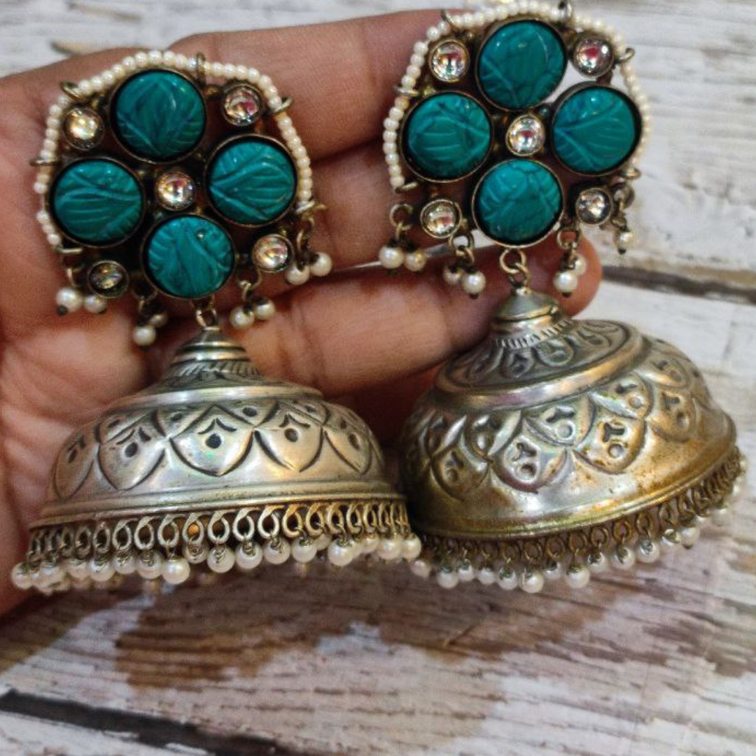 CHOSAR TURQUOISE JHUMKA