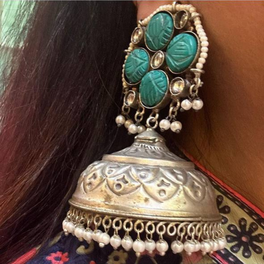 CHOSAR TURQUOISE JHUMKA