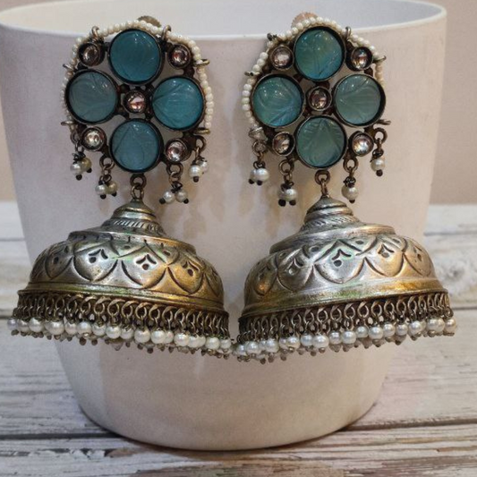 CHOSAR AQUA JHUMKA
