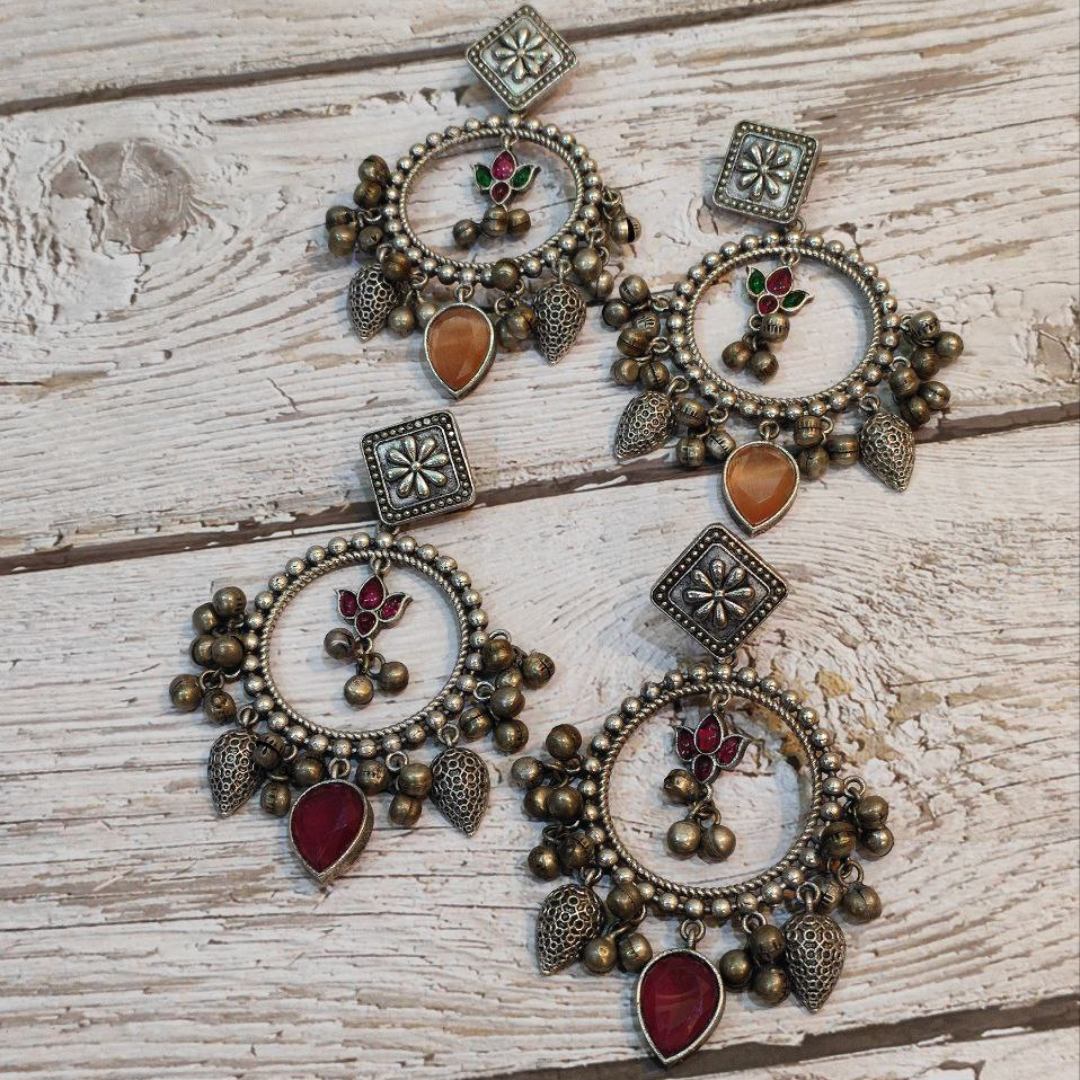 DHOLA MARU RED EARRING