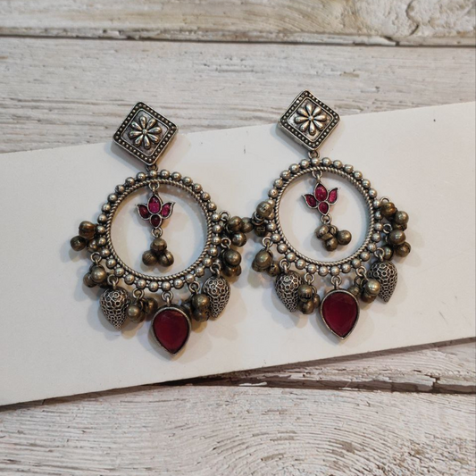 DHOLA MARU RED EARRING