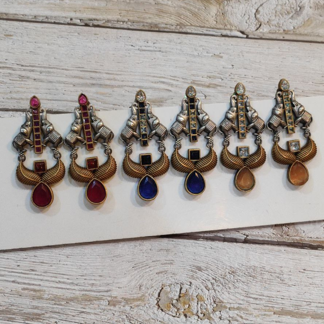 GAJGAMINI RANI PINK EARRING