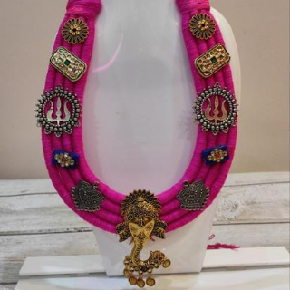 GANPATI PINK NECKLACE