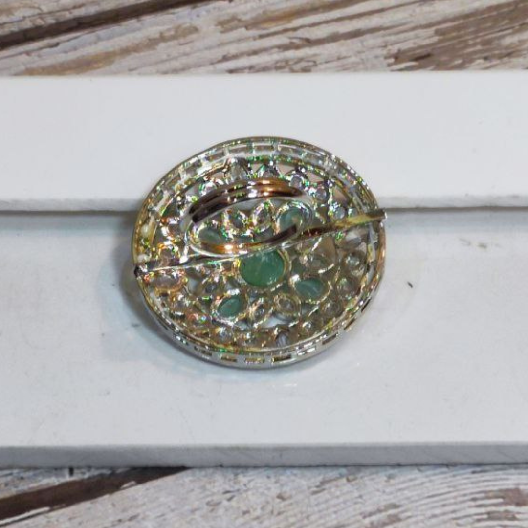 JODHA MINT-GREEN REVERSE AD RING