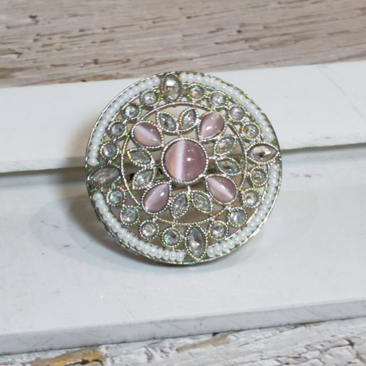 JODHA PINK REVERSE AD RING