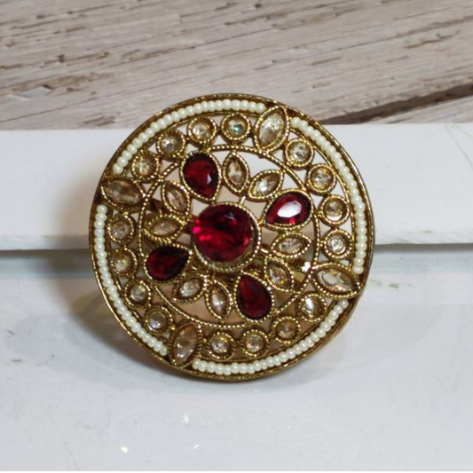 JODHA RED REVERSE AD RING