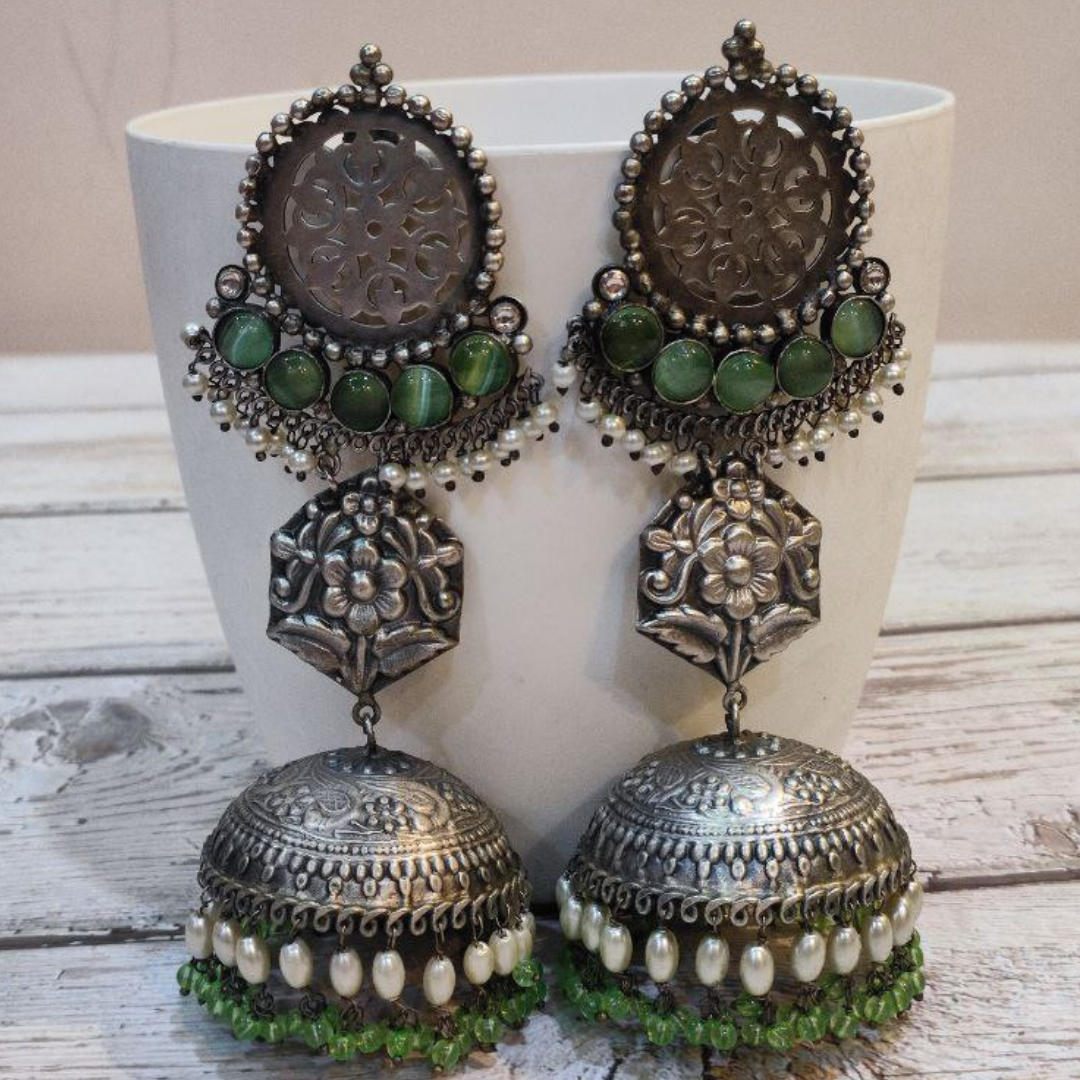 JOGANIA MINT-GREEN JHUMKA