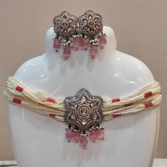 KYLIE PINK TYAANI KUNDAN CHOKER