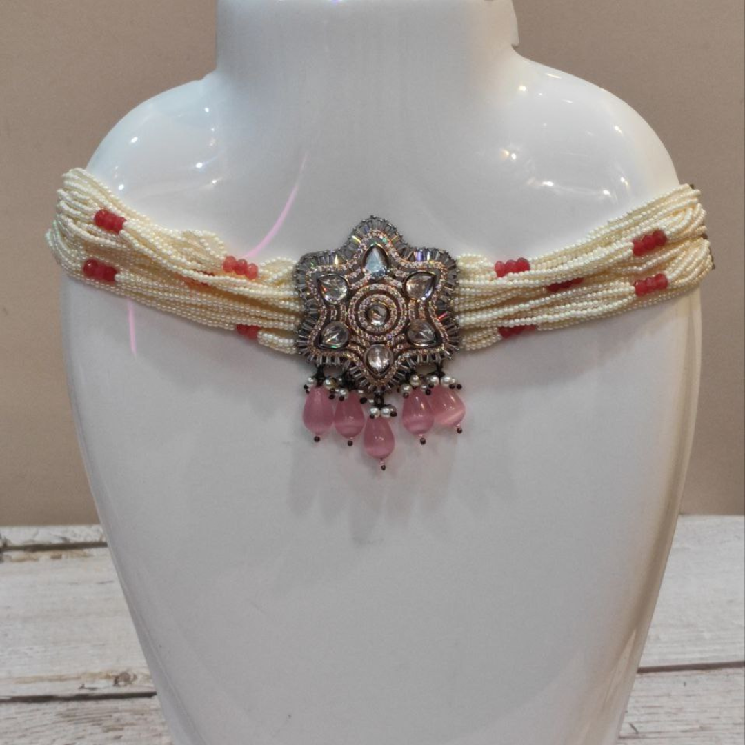 KYLIE PINK TYAANI KUNDAN CHOKER