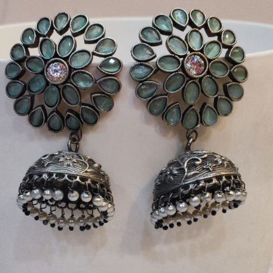LUXURY  SPARK AQUA JHUMKA