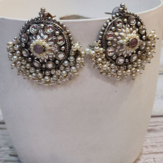 MAHARAANI GAYATRI PINK STUD EARRING