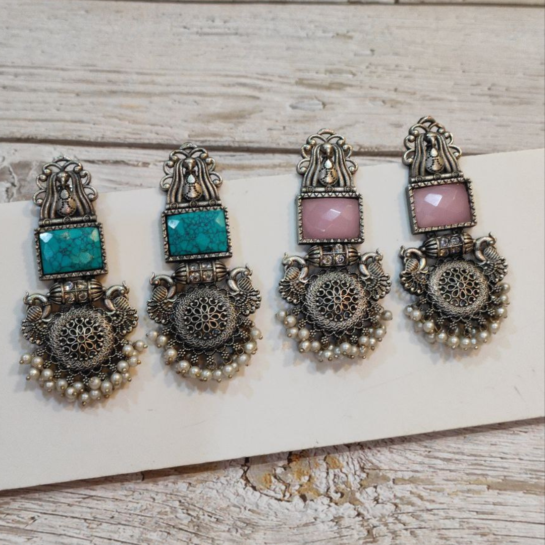MAYURMOHINI PINK EARRING
