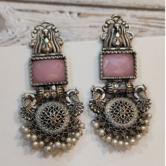 MAYURMOHINI PINK EARRING