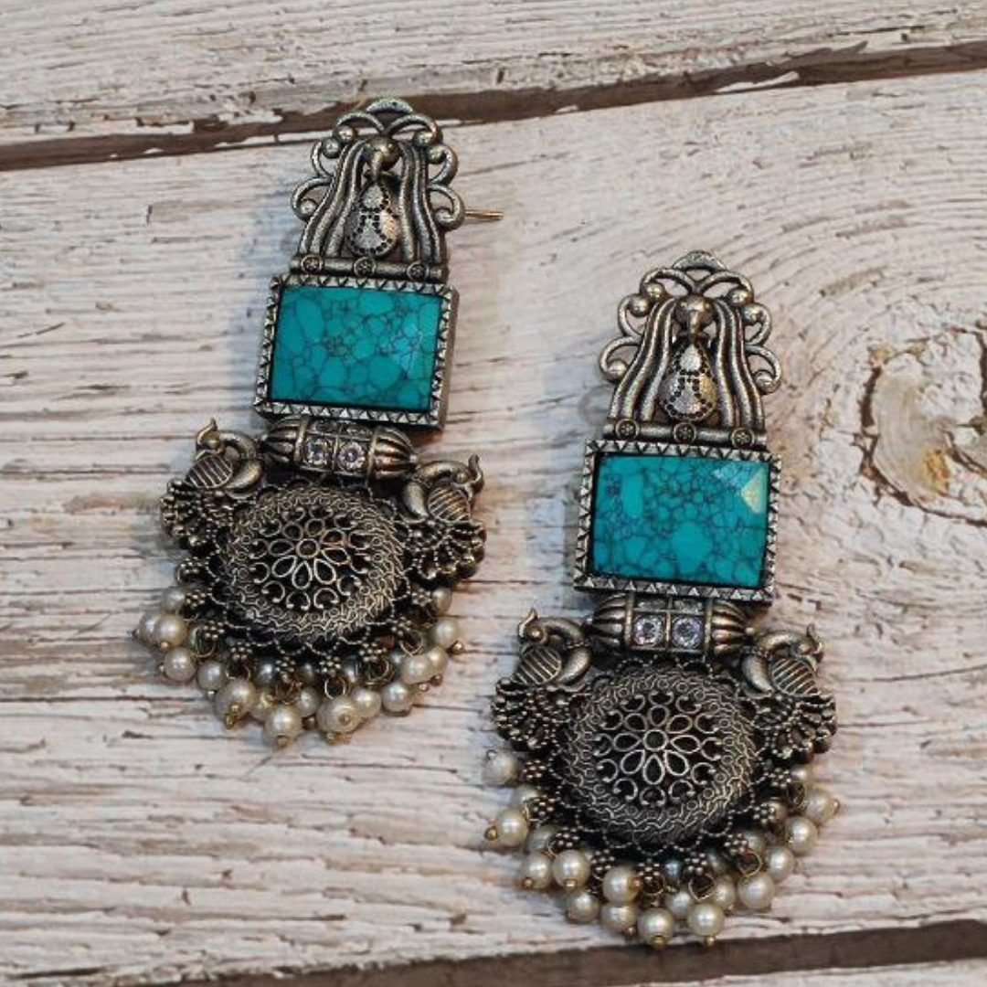 MAYURMOHINI TURQUOISE EARRING