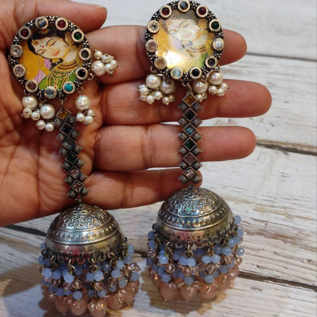 MEERABAI YELLOW JHUMKA