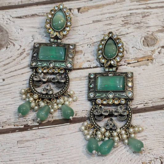 MANDOLA MINT GREEN EARRING