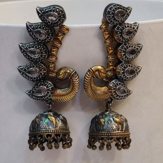 MORE WHITE JHUMKA