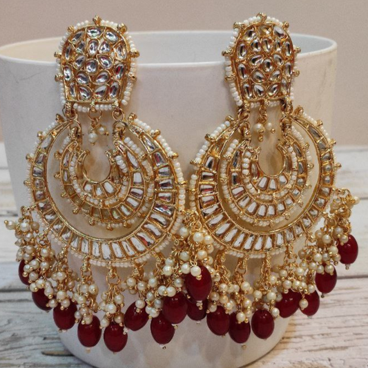 NAKSHA MAROON CHANDBALI