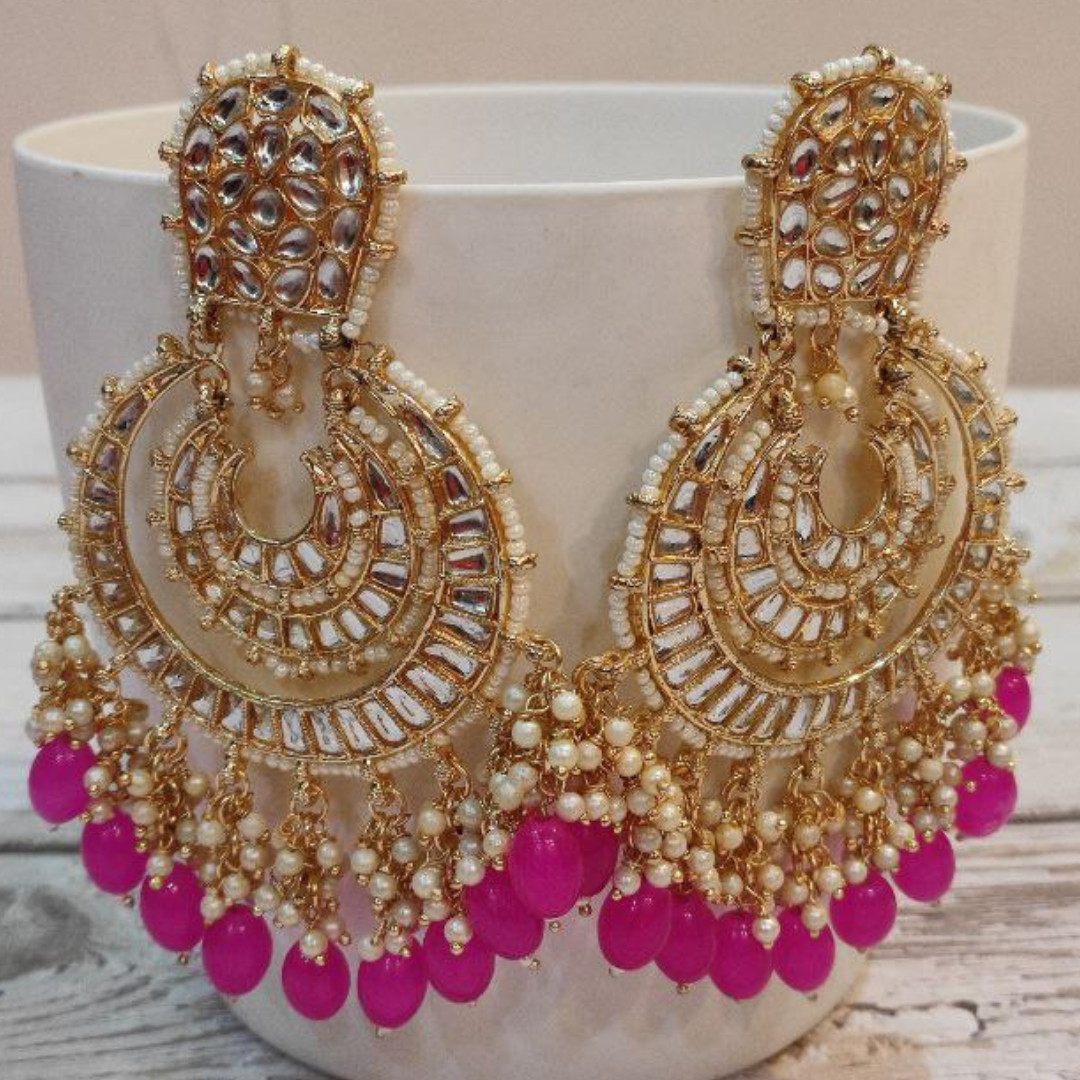 NAKSHA MAGENTA EARRING