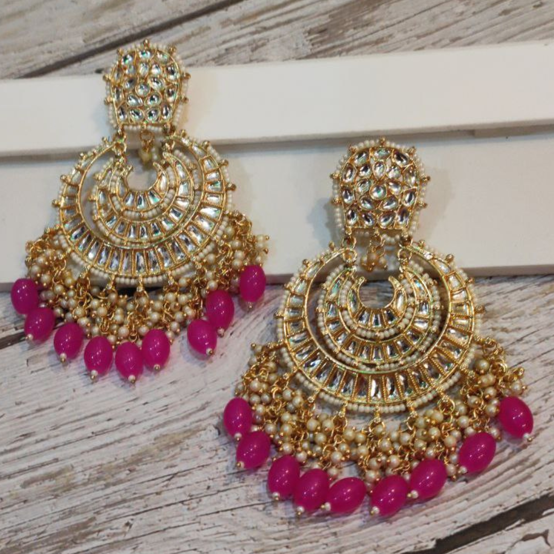 NAKSHA MAGENTA EARRING