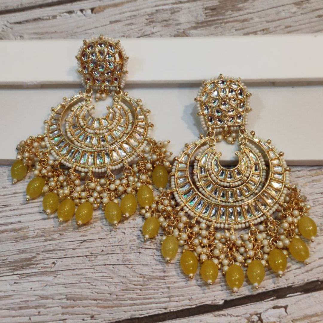 NAKSHA YELLOW CHANDBALI