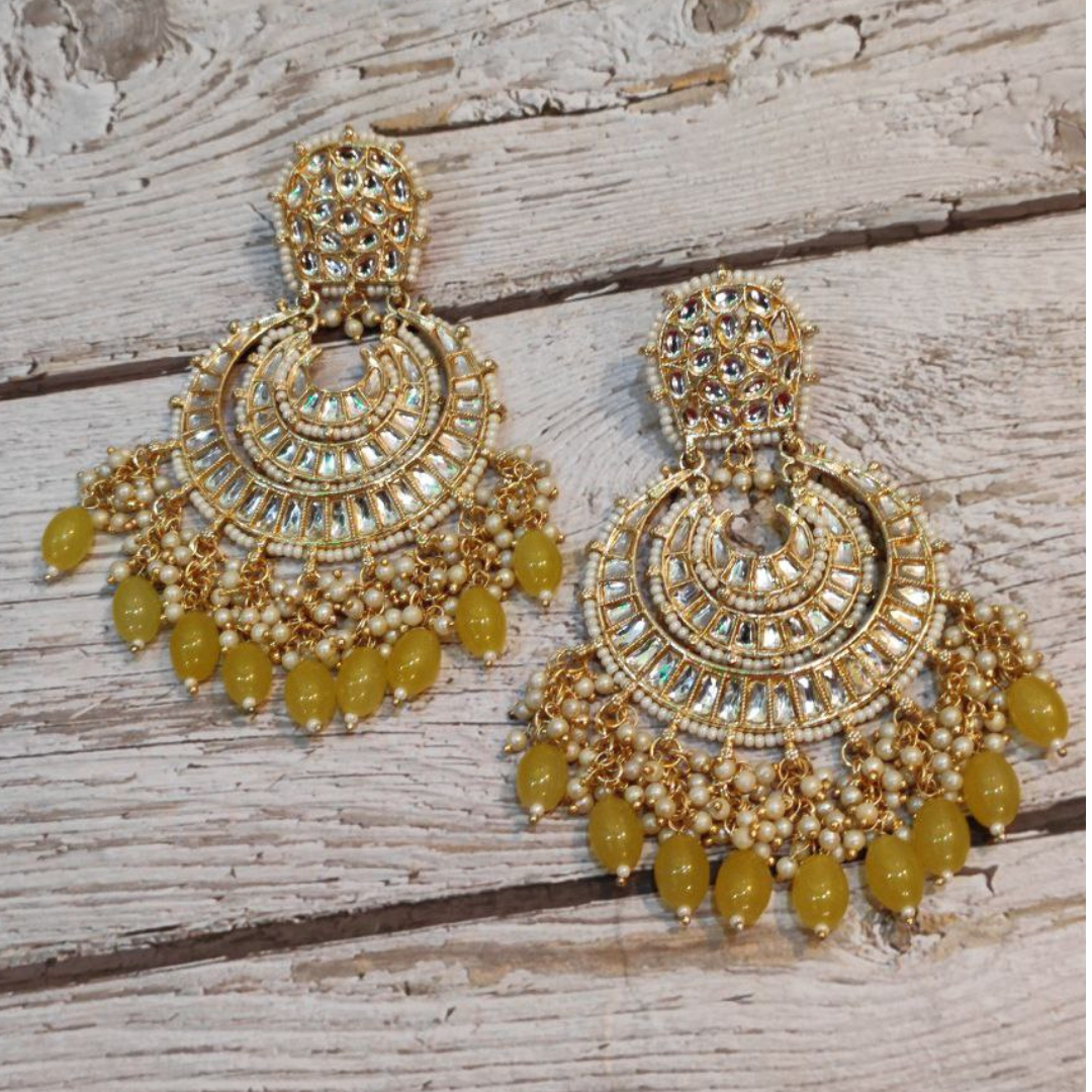 NAKSHA YELLOW CHANDBALI