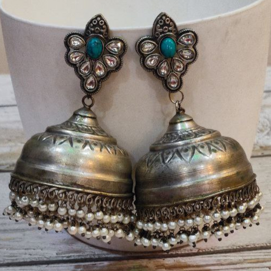 NIHAAR TURQUOISE JHUMKA