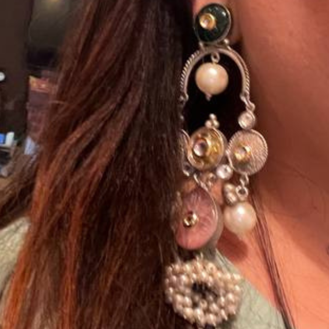 PATAKA GREEN-PINK EARRING