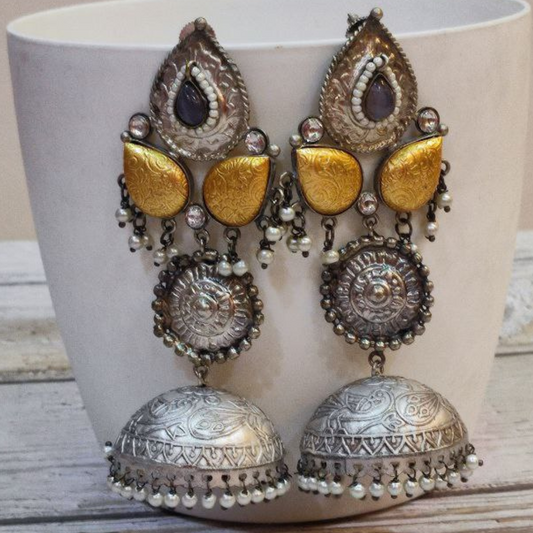 SAANJH GREY JHUMKA