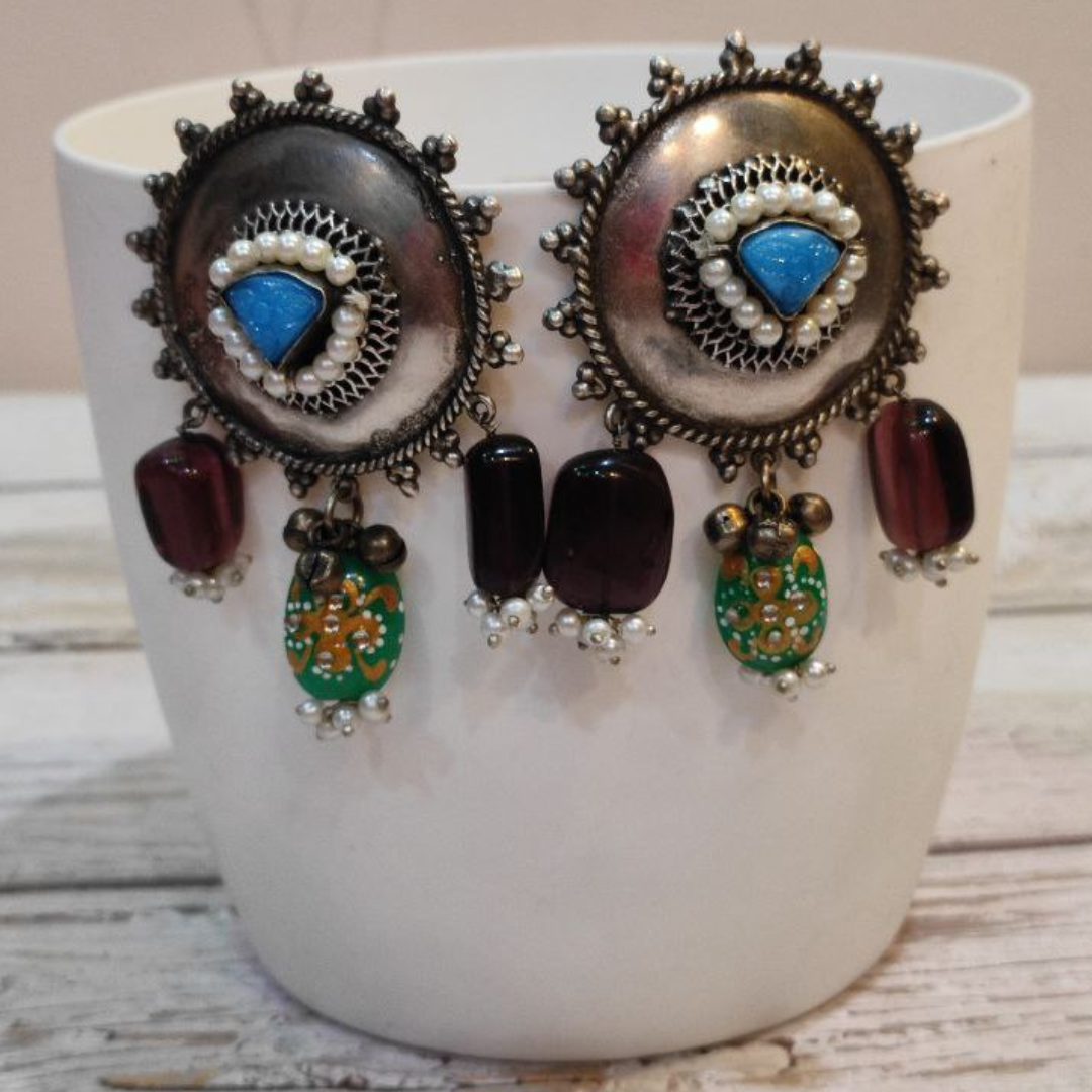 SAGARA BLUE-GREEN EARRING