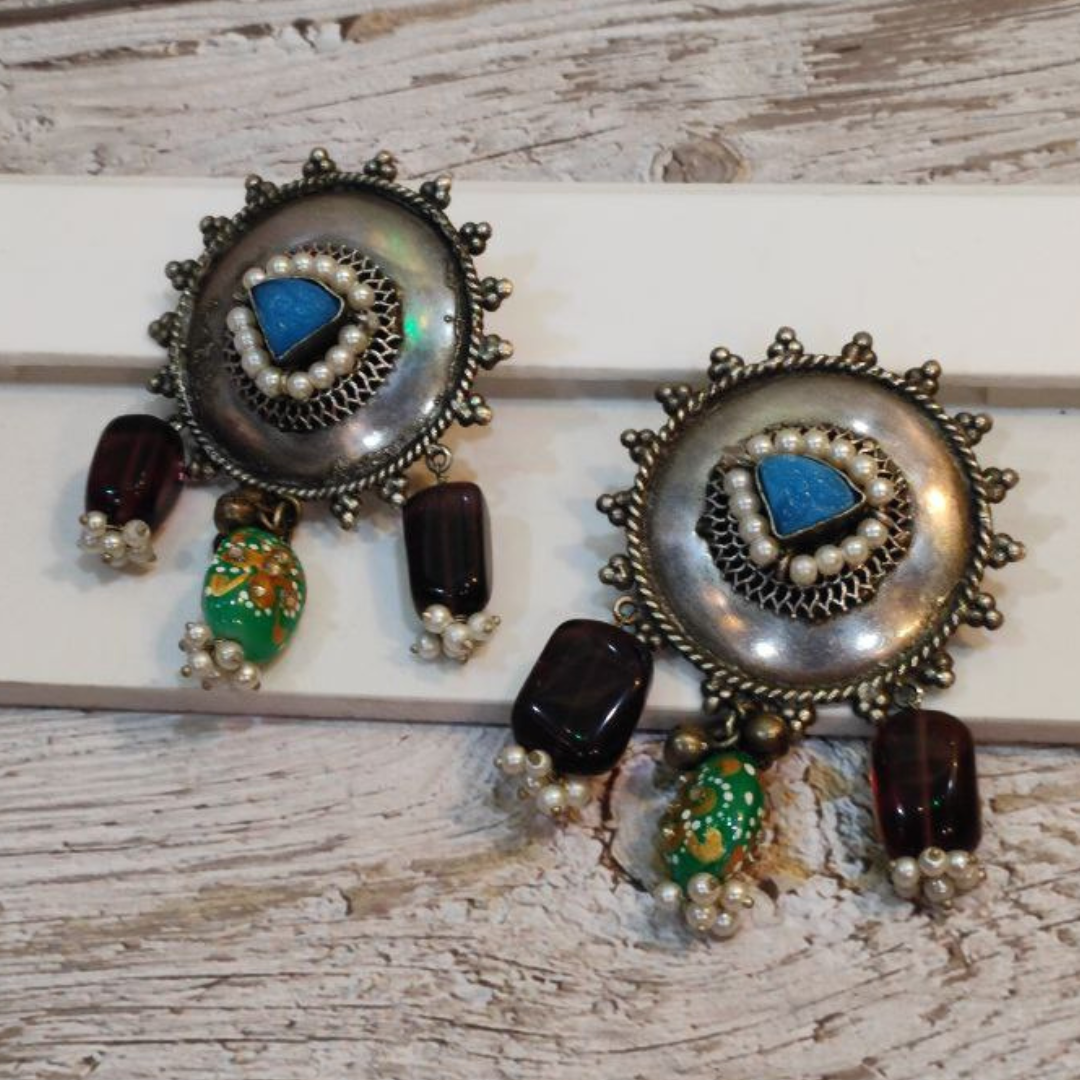 SAGARA BLUE-GREEN EARRING