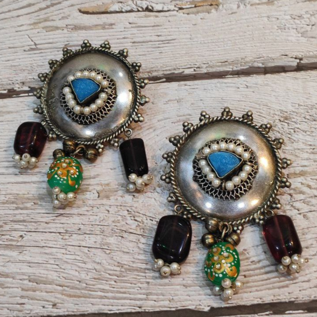 SAGARA BLUE-GREEN EARRING
