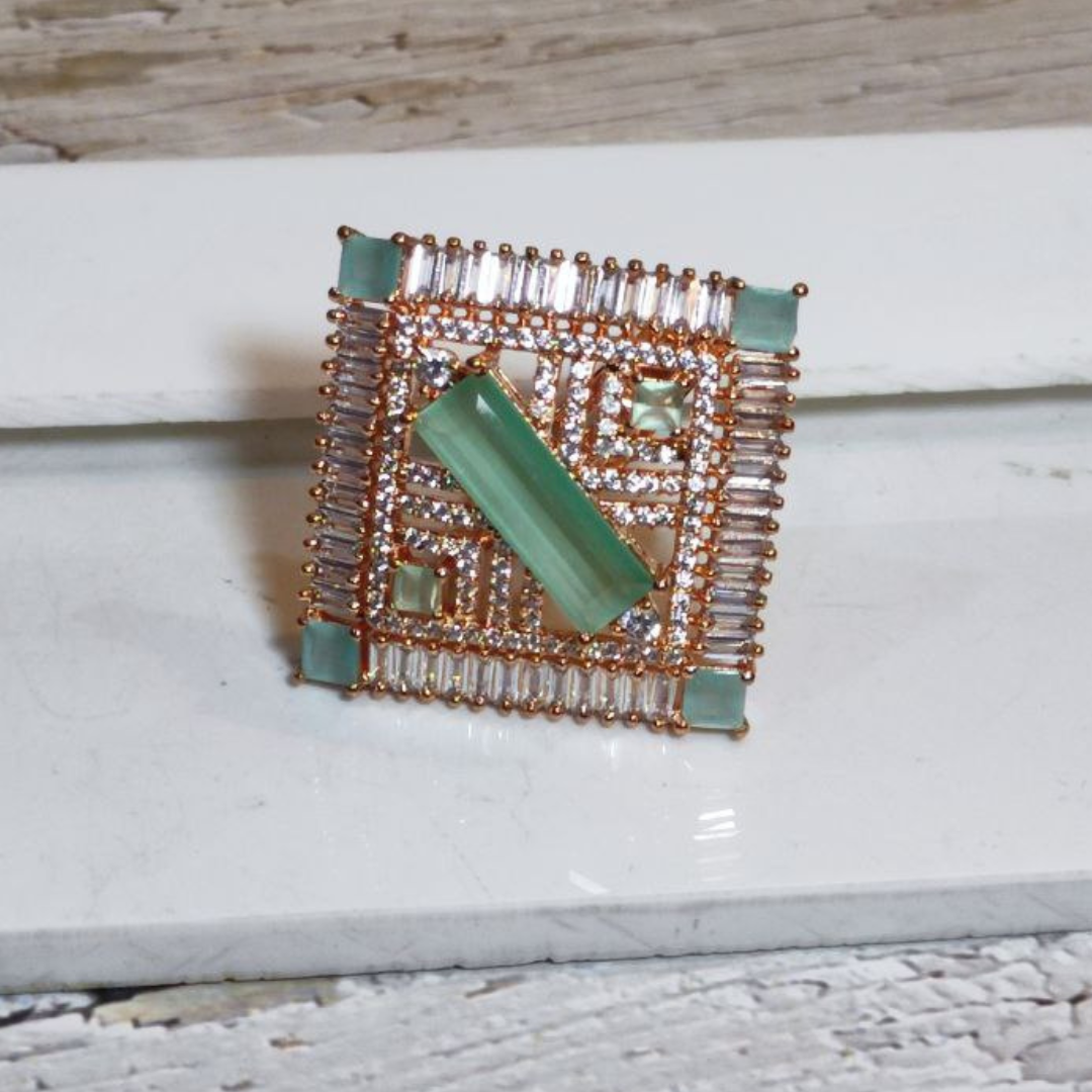 SOPHIE MINT-GREEN (RG) RING