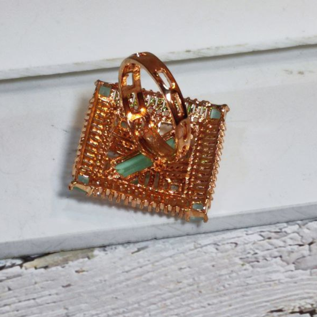SOPHIE MINT-GREEN (RG) RING