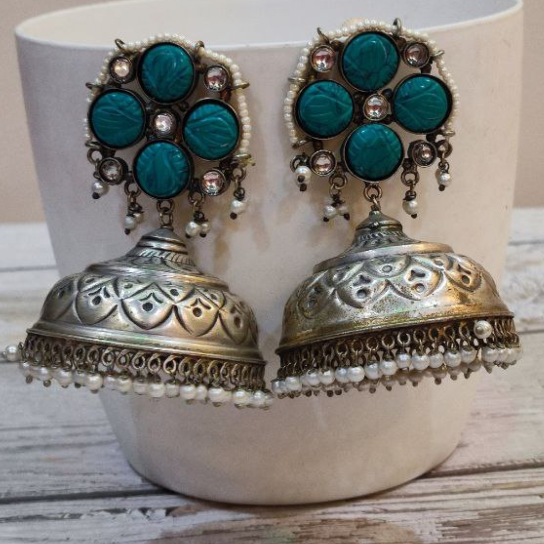 CHOSAR TURQUOISE JHUMKA