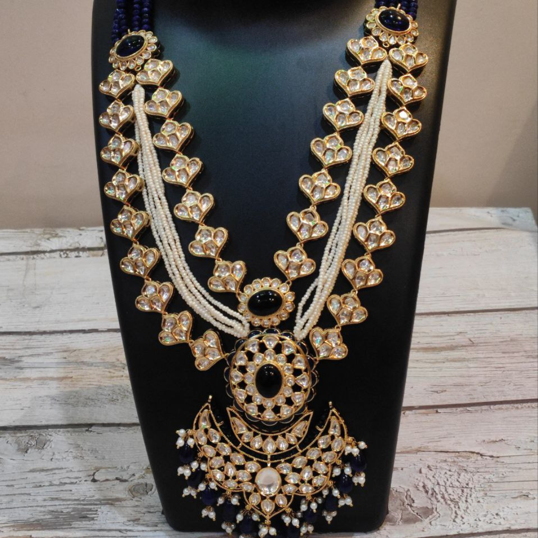 VASUNDHARA BLUE TYAANI KUNDAN NECKLACE