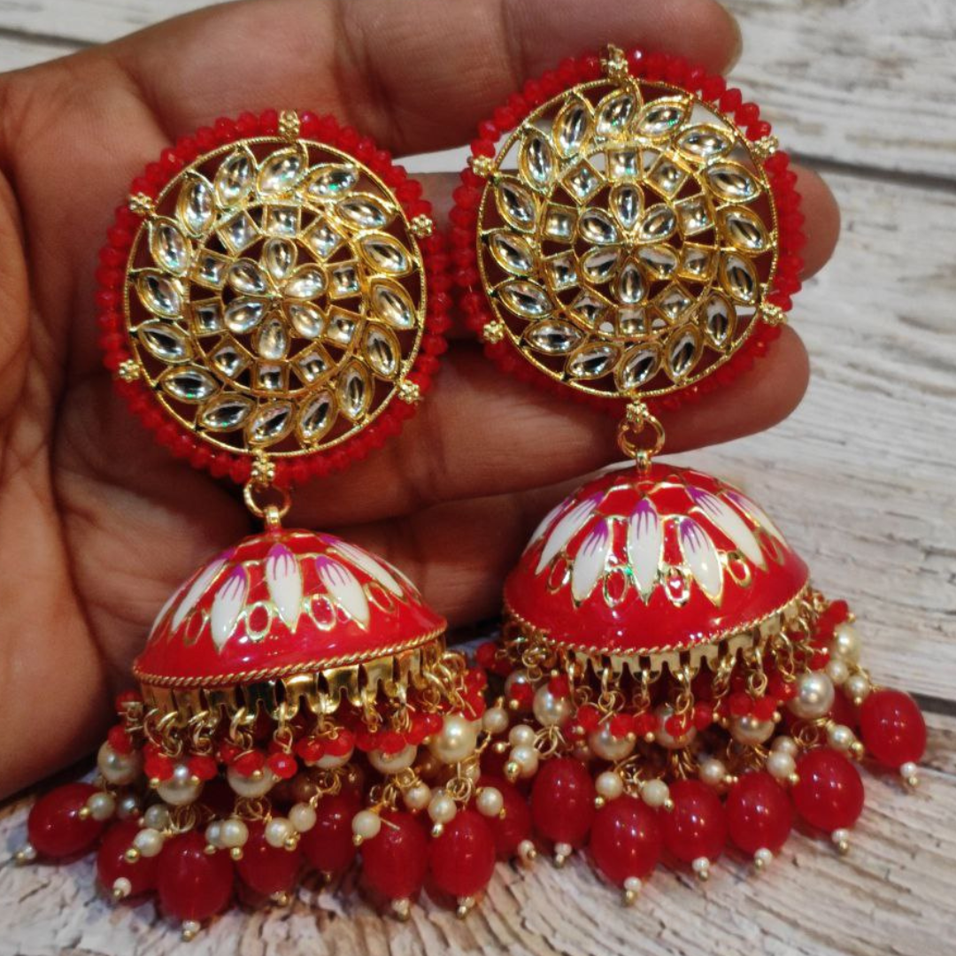 VASUKI RED EARRING