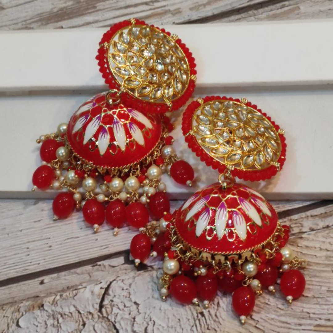 VASUKI RED EARRING
