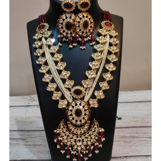 VASUNDHARA RED TYAANI KUNDAN NECKLACE