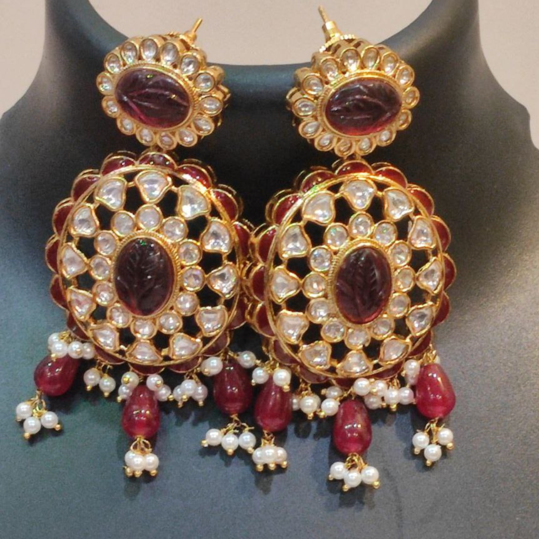 VASUNDHARA RED TYAANI KUNDAN NECKLACE